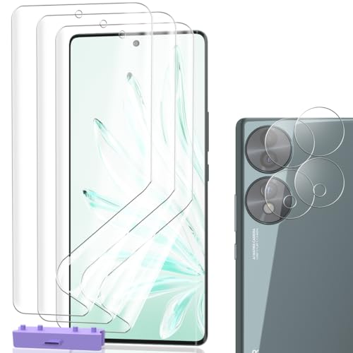 AnnhanT Schutzfolie für Huawei Honor 70 5G [Nicht-Glas], Flexible TPU-Folie und für Huawei Honor 70 5G Panzer Schutz Glas Kameraschutz [3+1 Stück]. HD Film Anti-Kratzen für Huawei Honor 70 5G von AnnhanT