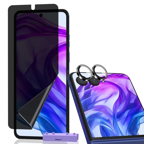 AnnhanT Schutzfolie für Motorola Razr 50 Ultra,1 Stück [Nicht-Glas] Sichtschut Schutzfolie Flexible TPU-Folie mit 2 Stück Kameraschutz. Anti-Spy Folie für Motorola Razr 50 Ultra Schutzfolie von AnnhanT
