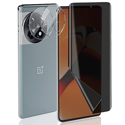 AnnhanT Schutzfolie für OnePlus 11R Sichtschut Weich TPU Folie 1 Stück + für OnePlus 11R Panzer Schutz Glas Kameraschutz 2 Stück - Anti-Spy Displayschutz für OnePlus 11R von AnnhanT