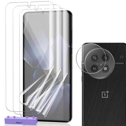 AnnhanT Schutzfolie für OnePlus 13R [Nicht-Glas], Flexible TPU-Folie und für OnePlus 13R Panzer Schutz Glas Kameraschutz [3+1 Stück]. HD Film Anti-Kratzen für OnePlus 13R von AnnhanT