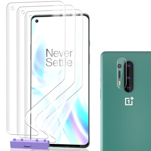 AnnhanT Schutzfolie für Oneplus 8 Pro Folie Weich TPU Displayschutz 3 Stück und Oneplus 8 Pro Panzer Schutz Glas Kameraschutz Panzerfolie 1 Stück. HD für Oneplus 8 Pro Schutzfolie von AnnhanT