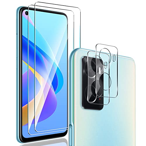 AnnhanT Schutzfolie für Oppo A76 Panzer Schutz Glas 2 Stück + Oppo A76 Kameraschutz Schutzglas 2 Stück - 9H Panzerfolie/Kratzfest. Displayschutz für Oppo A76 von AnnhanT