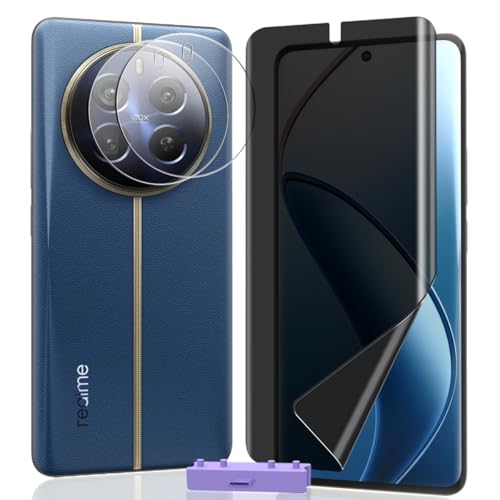 AnnhanT Schutzfolie für Realme 12 Pro/Realme 12 Pro+/12 Pro Plus, 1 Stück [Nicht-Glas] Sichtschut Schutzfolie Flexible TPU-Folie mit 2 Stück Kameraschutz. Kratzfest, Anti-Spy Folie Schutzfolie von AnnhanT