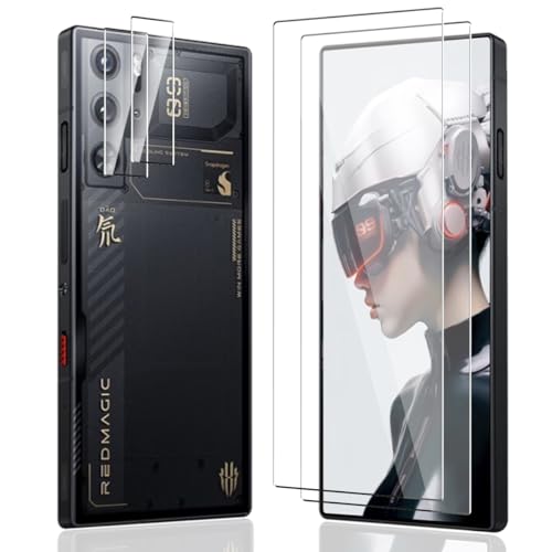 AnnhanT Schutzfolie für Red Magic 9 Pro Panzer Schutz Glas 2 Stück und Red Magic 9 Pro Kameraschutz Schutzfolie 2 Stück. 9H Schutzfolie/Kratzfest. Panzerfolie für Red Magic 9 Pro Displayschutz von AnnhanT