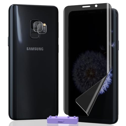 AnnhanT Schutzfolie für Samsung Galaxy S9, 1 Stück [Nicht-Glas] Sichtschut Schutzfolie Flexible TPU-Folie mit 2 Stück Kameraschutz. Kratzfest, Anti-Spy Folie für Samsung Galaxy S9 Schutzfolie von AnnhanT