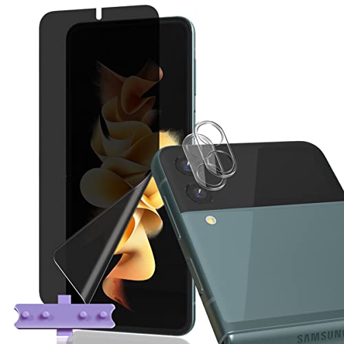 AnnhanT Schutzfolie für Samsung Galaxy Z Flip 3 Sichtschut Weich TPU Folie 1 Stück + für Galaxy Z Flip 3 Panzer Schutz Glas Kameraschutz 2 Stück - Anti-Spy Displayschutz Einfache Montage für Z Flip3 AnnhanT Schutzfolie für Samsung Galaxy Z Flip 3 Sichtschut Weich TPU Folie 1 Stück + für Galaxy Z Flip 3 Panzer Schutz Glas Kameraschutz 2 Stück - Anti-Spy Displayschutz Einfache Montage für Z Flip3 von AnnhanT