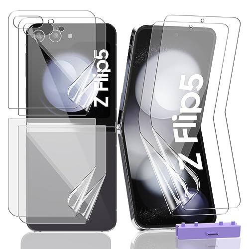 AnnhanT Schutzfolie für Samsung Galaxy Z Flip 5 Weich TPU Folie 2 Stück + Galaxy Z Flip 5 Rückseite Schutzfolie 2 Stück, Kratzfest Displayschutz für Galaxy Z Flip 5 nicht Panzer Schutz Glas AnnhanT Schutzfolie für Samsung Galaxy Z Flip 5 Weich TPU Folie 2 Stück + Galaxy Z Flip 5 Rückseite Schutzfolie 2 Stück, Kratzfest Displayschutz für Galaxy Z Flip 5 nicht Panzer Schutz Glas von AnnhanT