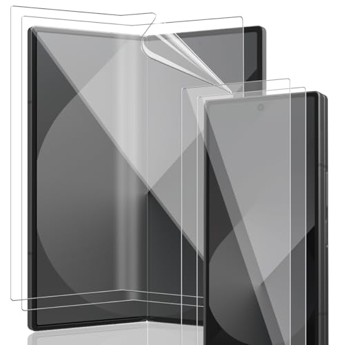 AnnhanT Schutzfolie für Samsung Galaxy Z Fold 6 Weich TPU Folie 2 Stück und für Samsung Galaxy Z Fold 6 Panzer Schutz Glas äußere Displayschutz 2 Stück. HD für Galaxy Z Fold 6 Schutzfolie von AnnhanT