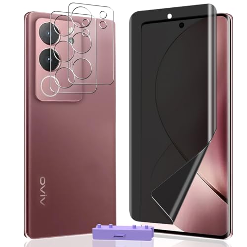 AnnhanT Schutzfolie für Vivo V29 Sichtschut Folie Weich TPU 1 Stück und für Vivo V29 Panzer Schutz Glas Kameraschutz 2 Stück. Anti-Spy Privatsphäre für Vivo V29 Displayschutz von AnnhanT