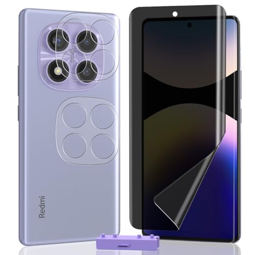 AnnhanT Schutzfolie für Xiaomi Redmi Note 14 Pro 4G, 1 Stück [Nicht-Glas] Sichtschut Schutzfolie TPU-Folie mit 2 Stück Kameraschutz. Kratzfest, Anti-Spy für Xiaomi Redmi Note 14 Pro 4G Schutzfolie von AnnhanT