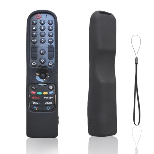 Annlpoy silikon Fernbedienung hülle Kompatibel mit LG QNED Smart TV MR21GA/MR21GC/MR22GN/MR23GN/MR24GA/MR24GN, Schutzhülle für LG 2022/2023/2024 Magic Fernbedienung, rutschfest, Robust, Schwarz Annlpoy silikon Fernbedienung hülle Kompatibel mit LG QNED Smart TV MR21GA/MR21GC/MR22GN/MR23GN/MR24GA/MR24GN, Schutzhülle für LG 2022/2023/2024 Magic Fernbedienung, rutschfest, Robust, Schwarz von Annlpoy