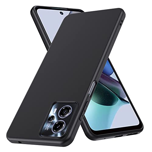 Anoowkoa Handyhülle Kompatibel mit Moto G23 Hülle CASE Cover[Matt Schwarz Silikon Handy Hüllen] [Stoßfest Kratzfest ] Dünne TPU Schutzhülle von Anoowkoa