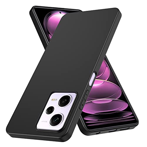 Anoowkoa Handyhülle Kompatibel mit Xiaomi Redmi Note 12 Pro 4G/5G Hülle CASE Cover[Matt Schwarz Silikon Handy Hüllen] [Stoßfest Kratzfest ] Dünne TPU Schutzhülle von Anoowkoa