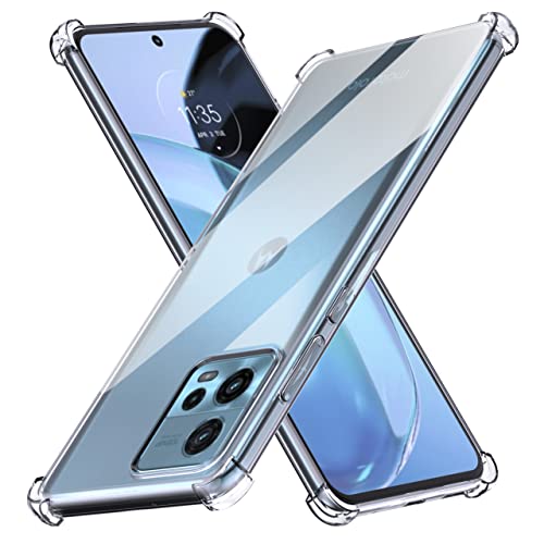 Anoowkoa Handyhülle Moto G72 Hülle CASE Cover[Transparent Silikon Handy Hüllen] [Stoßfest Kratzfest ] Dünne Durchsichtige TPU Schutzhülle von Anoowkoa