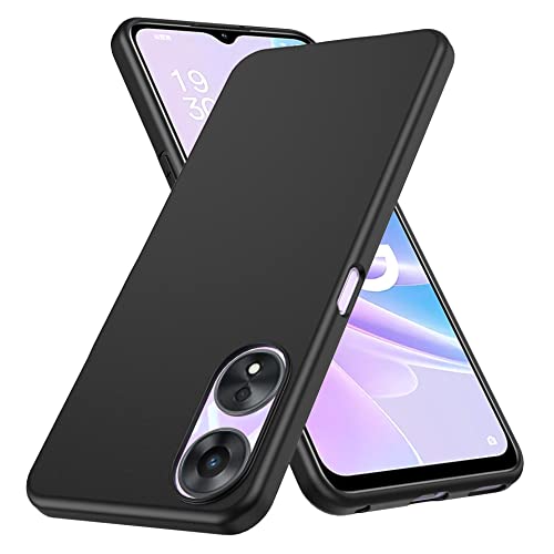Anoowkoa Handyhülle Oppo A78 5G Hülle CASE Cover[Matt Schwarz Silikon Handy Hüllen] [Stoßfest Kratzfest ] Dünne TPU Schutzhülle von Anoowkoa