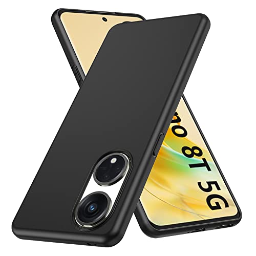 Anoowkoa Handyhülle Oppo Reno 8T 5G Hülle CASE Cover[Matt Schwarz Silikon Handy Hüllen] [Stoßfest Kratzfest ] Dünne TPU Schutzhülle von Anoowkoa