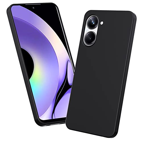 Anoowkoa Handyhülle Realme 10 Pro 5G Hülle CASE Cover[Matt Schwarz Silikon Handy Hüllen] [Stoßfest Kratzfest ] Dünne TPU Schutzhülle von Anoowkoa