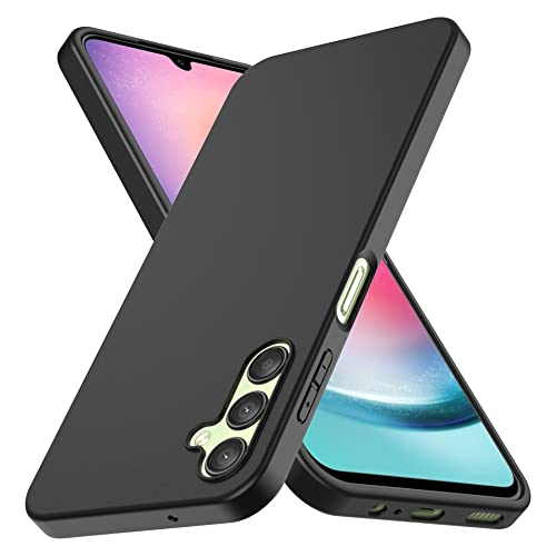 Anoowkoa Handyhülle Samsung Galaxy A24 4G Hülle CASE Cover[Matt Schwarz Silikon Handy Hüllen] [Stoßfest Kratzfest ] Dünne TPU Schutzhülle von Anoowkoa