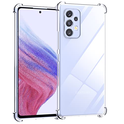 Anoowkoa Handyhülle Samsung Galaxy A53 Hülle [Transparent Silikon Handy Hüllen] [Stoßfest Kratzfest ] [Shock Absorption Schutzhülle] Dünne Durchsichtige TPU Schutzhülle von Anoowkoa