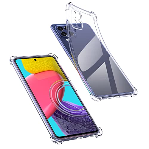 Anoowkoa Handyhülle Samsung Galaxy M53 5G Hülle [Transparent Silikon Handy Hüllen] [Stoßfest Kratzfest ] [Shock Absorption Schutzhülle] Dünne Durchsichtige TPU Schutzhülle von Anoowkoa