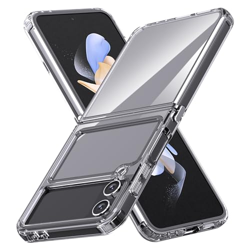 Anoowkoa Handyhülle Samsung Galaxy Z Flip 4 Hülle [Transparent PMMA Handy Hüllen] [Stoßfest Kratzfest ] [Shock Absorption Schutzhülle] Dünne Durchsichtige TPU + Acryl Schutzhülle von Anoowkoa