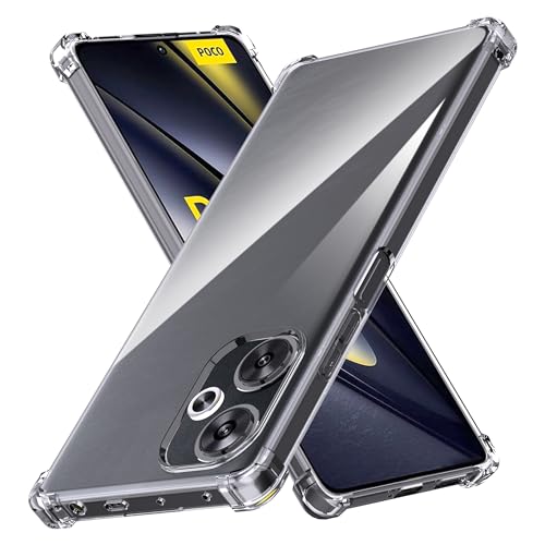 Anoowkoa Handyhülle Xiaomi Poco F6 5G Hülle CASE Cover[Transparent Silikon Handy Hüllen] [Stoßfest Kratzfest ] Dünne Durchsichtige TPU Schutzhülle von Anoowkoa