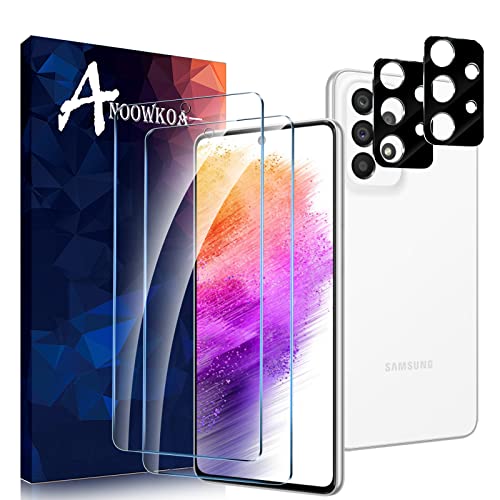 Anoowkoa Panzerglas für Samsung Galaxy A73,2 Stück Schutzfolie 9H Härte Gehärtete Panzerglas für Samsung Galaxy A73 HD Vollbild Handyfolie Hartglas Anti-Kratzer Displayfolie von Anoowkoa