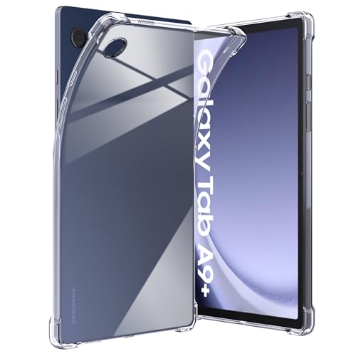 Anoowkoa hülle Samsung Galaxy Tab A9 Plus 11 Zoll Hülle CASE Cover[Transparent Silikon Hüllen] [Stoßfest Kratzfest ] Dünne Durchsichtige TPU Schutzhülle von Anoowkoa