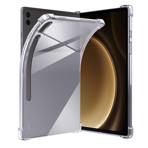 Anoowkoa hülle Samsung Galaxy Tab S9 FE Plus Hülle CASE Cover[Transparent Silikon Hüllen] [Stoßfest Kratzfest ] Dünne Durchsichtige TPU Schutzhülle von Anoowkoa