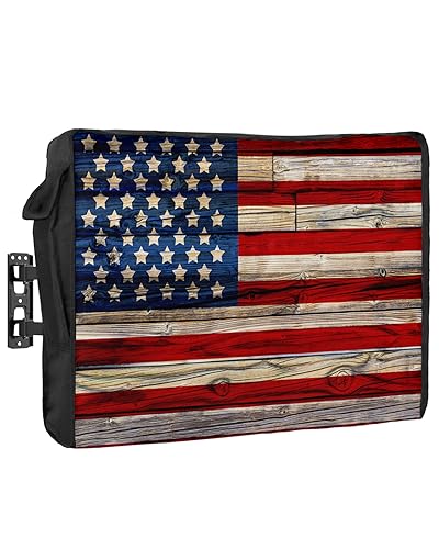 Amerikanische Flagge Outdoor TV Abdeckung für 30 bis 32 Zoll Außen Flachbildfernseher Abdeckung - 600D Wasserdicht und Wetterfest TV Abdeckung, USA Flagge Retro Streifen Holzplanken Staubdicht TV Amerikanische Flagge Outdoor TV Abdeckung für 30 bis 32 Zoll Außen Flachbildfernseher Abdeckung - 600D Wasserdicht und Wetterfest TV Abdeckung, USA Flagge Retro Streifen Holzplanken Staubdicht TV von Anoreya
