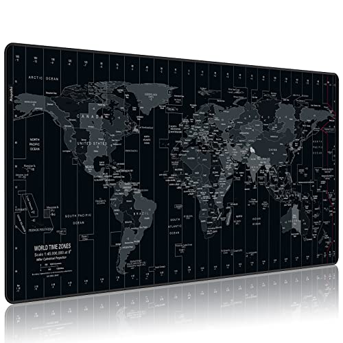 Anpollo XXL Speed Gaming Mauspad Weltkarte 900x400x3mm XXL Mousepad Tischunterlage Large Size Multifunktionales Anti Rutsch schreibtischunterlage verbessert Präzision und Geschwindigkeit von Anpollo