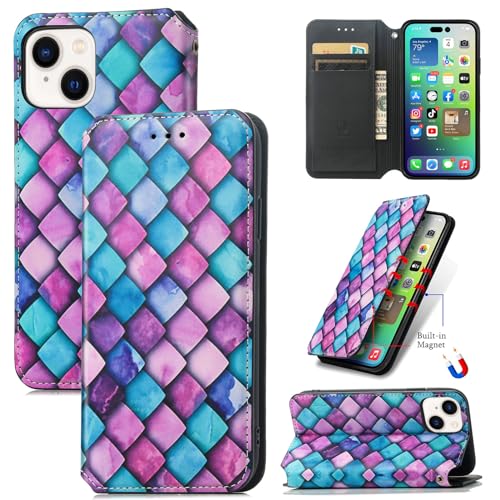 Anqrp für iPhone 14/13 Hülle mit Kartenfach, Leder Wallet Klapphülle TOP Stoßfeste Schutzhülle Ständer Funkelnd Flip Brieftaschen Handyhülle für iPhone 13/14 6.1 Zoll, Lila Unicorn Anqrp für iPhone 14/13 Hülle mit Kartenfach, Leder Wallet Klapphülle TOP Stoßfeste Schutzhülle Ständer Funkelnd Flip Brieftaschen Handyhülle für iPhone 13/14 6.1 Zoll, Lila Unicorn von Anqrp