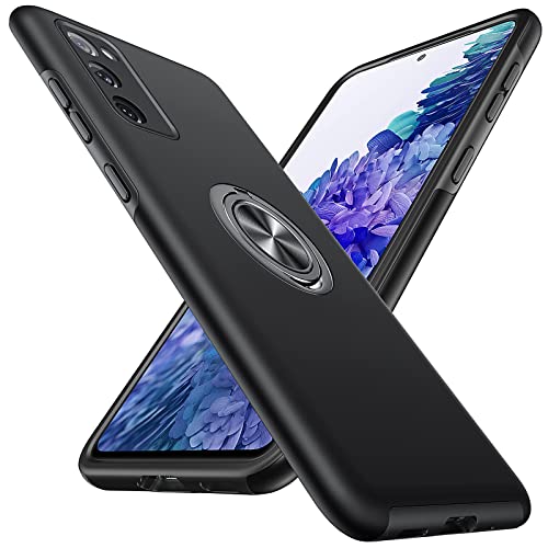 Anqrp Hiddenian Serier Hülle für Samsung Galaxy S20 FE 4G/5G, [Eingebetteter Ständer] [Wärmeableitung] Schwerlast Mehrschichtig Ständer Schutzhülle für Samsung Galaxy S20 FE (6,5 Zoll), Schwarz von Anqrp