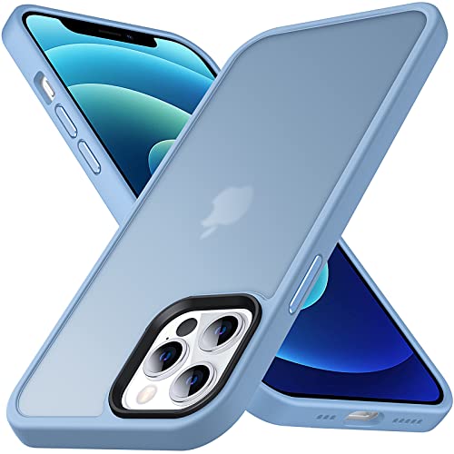 Anqrp Zero Serie Kompatibel mit iPhone 12/12 Pro Hülle, Minimalistische Transluzente Matte Schutzhülle, Military Grade Handyhülle für iPhone 12/12 Pro mit Silikon 6,1 Zoll, Blau Anqrp Zero Serie Kompatibel mit iPhone 12/12 Pro Hülle, Minimalistische Transluzente Matte Schutzhülle, Military Grade Handyhülle für iPhone 12/12 Pro mit Silikon 6,1 Zoll, Blau von Anqrp