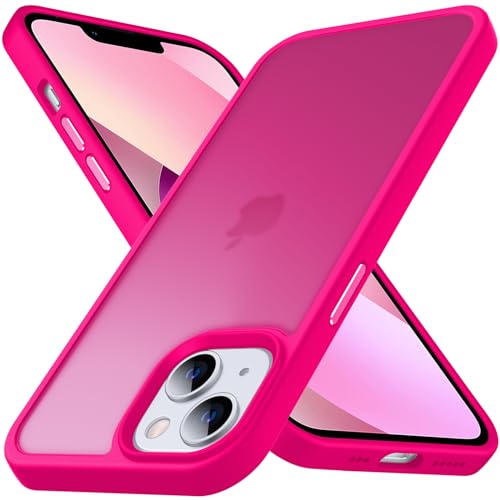 Anqrp Zero Serie für iPhone 12 Mini Hülle, Minimalistische Transluzente Matte Dünn Schutzhülle, Military Stoßfest Slim Handyhülle für iPhone 12 Mini mit Silikon 5,4 Zoll, Heiß Pink von Anqrp
