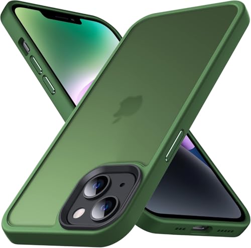 Anqrp Zero Seriesr Kompatibel mit iPhone 14 Plus Hülle, Minimalistische Transluzente Matte Schutzhülle, Military Grade Handyhülle für iPhone 14 Plus mit Flüssig Silikon 6,7 Zoll, Dunkel Grün Anqrp Zero Seriesr Kompatibel mit iPhone 14 Plus Hülle, Minimalistische Transluzente Matte Schutzhülle, Military Grade Handyhülle für iPhone 14 Plus mit Flüssig Silikon 6,7 Zoll, Dunkel Grün von Anqrp