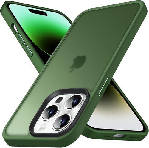 Anqrp Zero Seriesr Kompatibel mit iPhone 14 Pro Max Hülle, Minimalistische Transluzente Matte Schutzhülle, Military Grade Handyhülle für iPhone 14 Pro Max mit Flüssigsilikon 6,7 Zoll, Dunkel Grün Anqrp Zero Seriesr Kompatibel mit iPhone 14 Pro Max Hülle, Minimalistische Transluzente Matte Schutzhülle, Military Grade Handyhülle für iPhone 14 Pro Max mit Flüssigsilikon 6,7 Zoll, Dunkel Grün von Anqrp