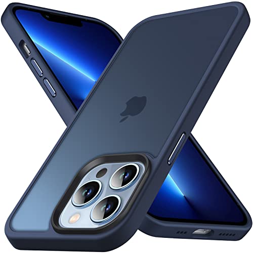 Anqrp Zero Seriesr für iPhone 13 Pro Hülle, Transluzente Matte Slim Schutzhülle, Military Stoßfest Handyhülle für iPhone 13 Pro mit Rhinoshield 6,1 Zoll, Dunkelblau von Anqrp