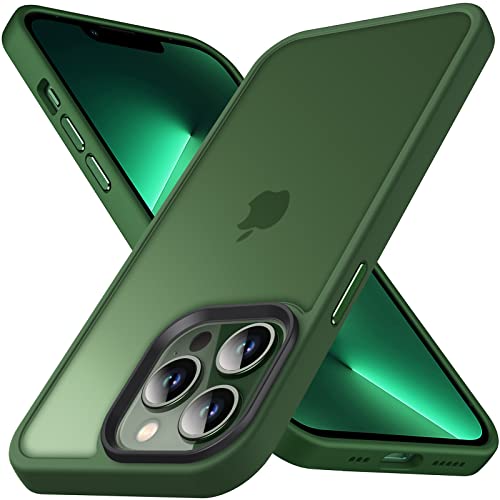 Anqrp Zero Seriesr für iPhone 13 Pro Hülle, Transluzente Matte Slim Schutzhülle, Military Stoßfest Handyhülle für iPhone 13 Pro mit Rhinoshield 6,1 Zoll, Dunkelgrün Anqrp Zero Seriesr für iPhone 13 Pro Hülle, Transluzente Matte Slim Schutzhülle, Military Stoßfest Handyhülle für iPhone 13 Pro mit Rhinoshield 6,1 Zoll, Dunkelgrün von Anqrp