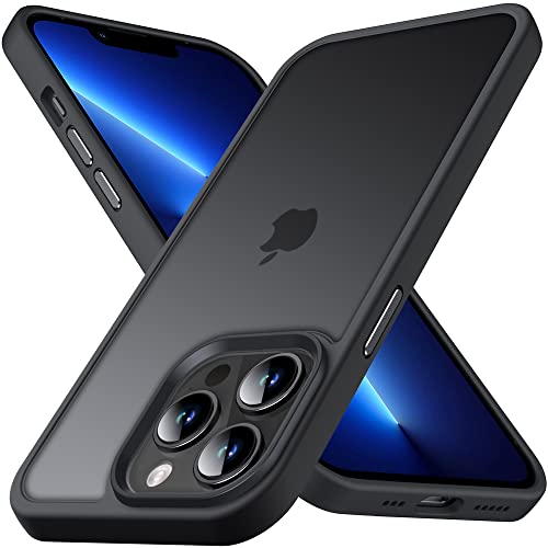 Anqrp Zero Seriesr für iPhone 13 Pro Hülle, Transluzente Matte Slim Schutzhülle, Military Stoßfest Handyhülle für iPhone 13 Pro mit Rhinoshield 6,1 Zoll, Schwarz von Anqrp