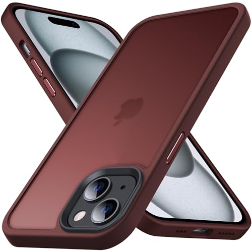 Anqrp Zero Seriesr für iPhone 15 Hülle, Minimalistische Transluzente Matte Schutzhülle, Military Stoßfest Handyhülle für iPhone 15 mit Silikon 6,1 Zoll, Glücks Rot Anqrp Zero Seriesr für iPhone 15 Hülle, Minimalistische Transluzente Matte Schutzhülle, Military Stoßfest Handyhülle für iPhone 15 mit Silikon 6,1 Zoll, Glücks Rot von Anqrp