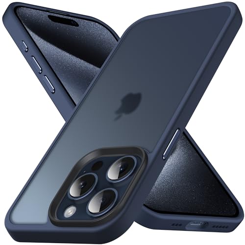 Anqrp Zero Seriesr für iPhone 15 Pro Max Hülle, Minimalistische Transluzente Matte Schutzhülle, Military Grade Handyhülle für iPhone 15 Pro Max mit Silikon 6,7 Zoll, Dunkel Blau Anqrp Zero Seriesr für iPhone 15 Pro Max Hülle, Minimalistische Transluzente Matte Schutzhülle, Military Grade Handyhülle für iPhone 15 Pro Max mit Silikon 6,7 Zoll, Dunkel Blau von Anqrp