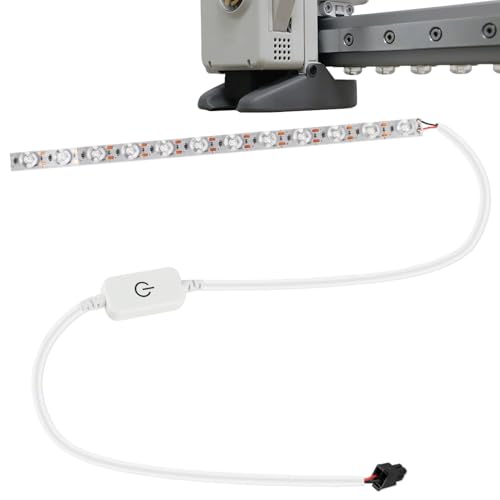 3D-Drucker-Zubehör 24V COB-Lichtleisten Kit für Bambu Lab A1, Flexibles und Gleichmäßiges Licht mit Hoher Dichte, Selbstklebende COB Lichtleiste mit Schalter, Nur Kompatibel mit Bambu Lab A1 von Anrbb