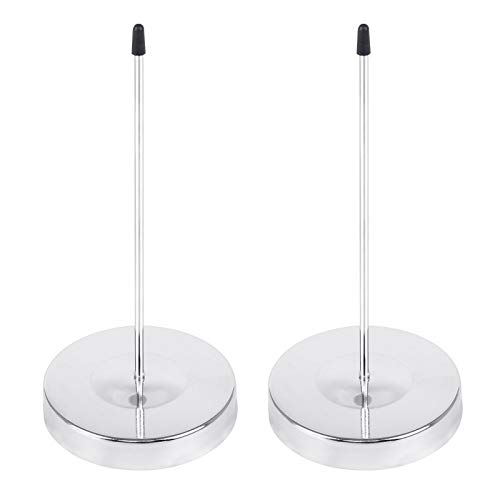 Anruyi 2 Stück Edelstahl Zettelspießer Zettelhalter Bonspießer Papier Spike Halter Kassenbon Halter mit Runde Basis Bon Aufspießer Aufbewahrung für Rechnung Notenpapier Schreibtisch Büro Küche Hotel von Anruyi