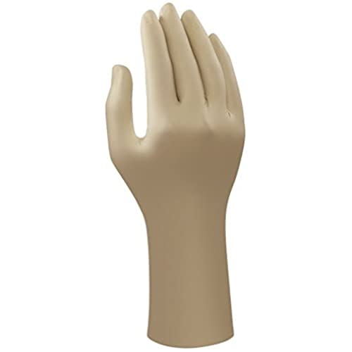 Ansell AccuTech 91-225 Naturgummilatex Handschuhe, Chemikalien- und Flüssigkeitsschutz, Naturfarben, Größe 6 (10 Paar pro Beutel) von Ansell