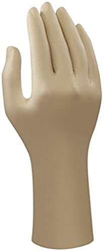 Ansell AccuTech 91-225 Naturgummilatex Handschuhe, Chemikalien- und Flüssigkeitsschutz, Naturfarben, Größe 8 (10 Paar pro Beutel) von Ansell