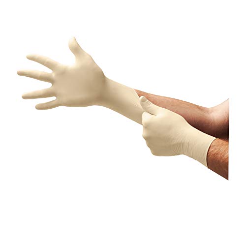 Ansell AccuTech 91-225 Latex-Handschuhe, Chemikalien- und Flüssigkeitsschutz, Größe 7 (200 Paar) von Ansell