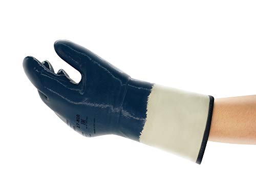 Ansell ActivArmr 27-905 Öl Abweisende Handschuhe, Mechanikschutz, Größe 8, Blau (12 Paar) von Ansell