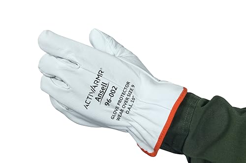Ansell ActivArmr 96-002, Elektriker-Schutzhandschuhe, Elektroschutz Klass 00 & 0 (500V-1000V), Elektrisch Isolierende Lederhandschuhe, Größe 2XL (1 Paar) von Ansell