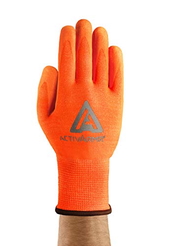 Ansell ActivArmr 97-013 Mehrzweckhandschuhe, Mechanikschutz, Orang, Größe 11 (12 Paar) von Ansell